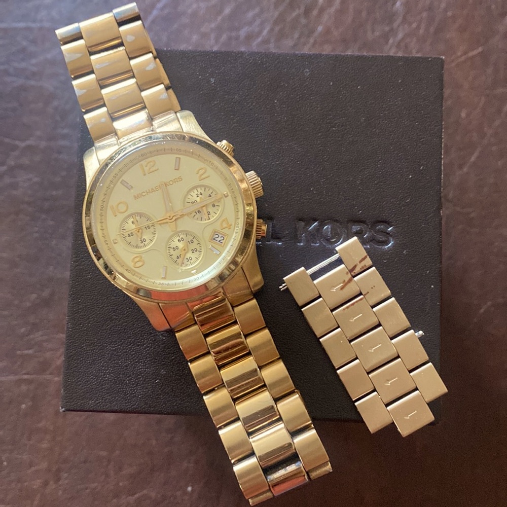 Michael Khors OVersized Gold Stainless Steel Watch